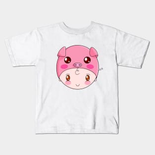 Cute Chubby Pig Kids T-Shirt